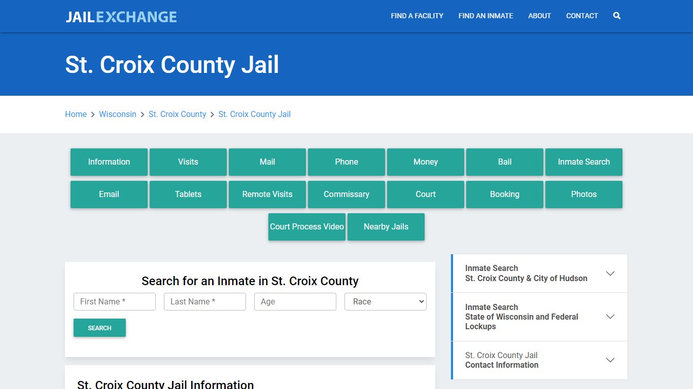 St. Croix County Jail Roster Lookup, WI, Inmate Search